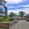 large planter boxes in courtyard